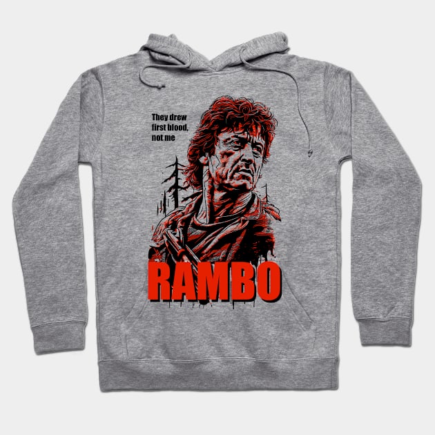 John Rambo first blood Hoodie by BAJAJU